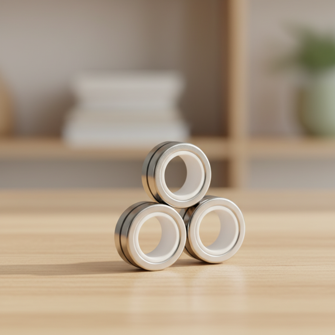 Magnetic Kinetic Rings | Professional Fidget & Sensory Anchor - FocusFlow360
