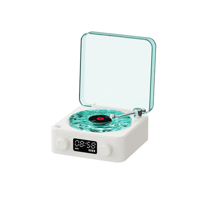Retro Turntable Speaker Wireless Bluetooth-compatible 5.0 Vinyl Record Player Stereo Sound With White Noise RGB Projection Lamp Effect - FocusFlow360