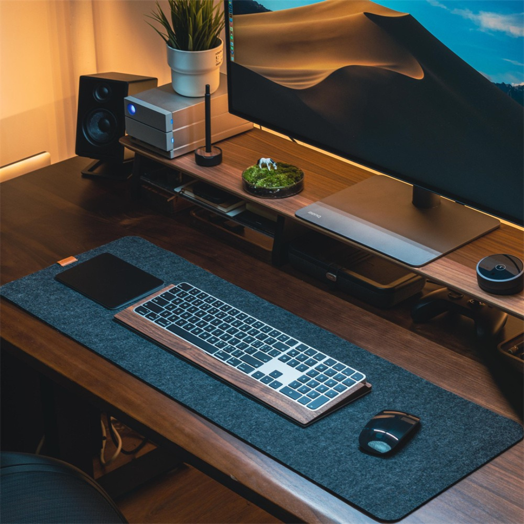 Premium Wool Felt Desk Mat | Tactile Grounding & Sensory Anchor - FocusFlow360