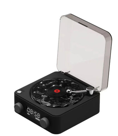 Retro Turntable Speaker Wireless Bluetooth-compatible 5.0 Vinyl Record Player Stereo Sound With White Noise RGB Projection Lamp Effect - FocusFlow360