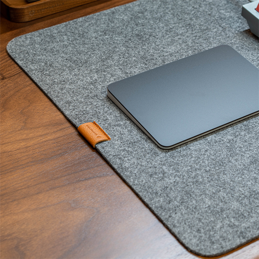 Premium Wool Felt Desk Mat | Tactile Grounding & Sensory Anchor - FocusFlow360