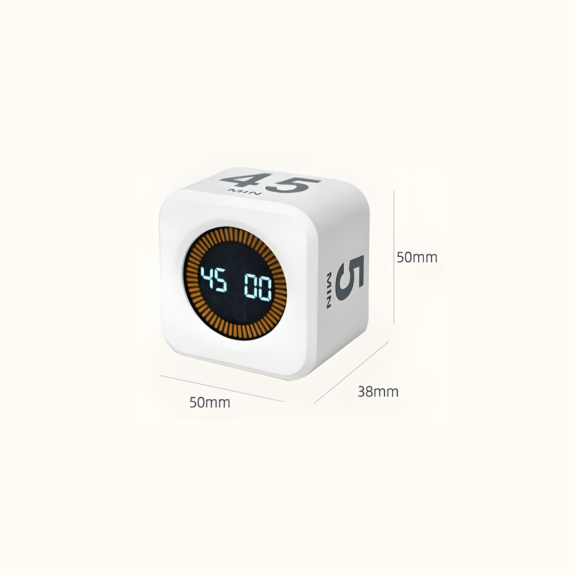 Square Gravity Cube Timer | Dual Display Visual Anchor - FocusFlow360