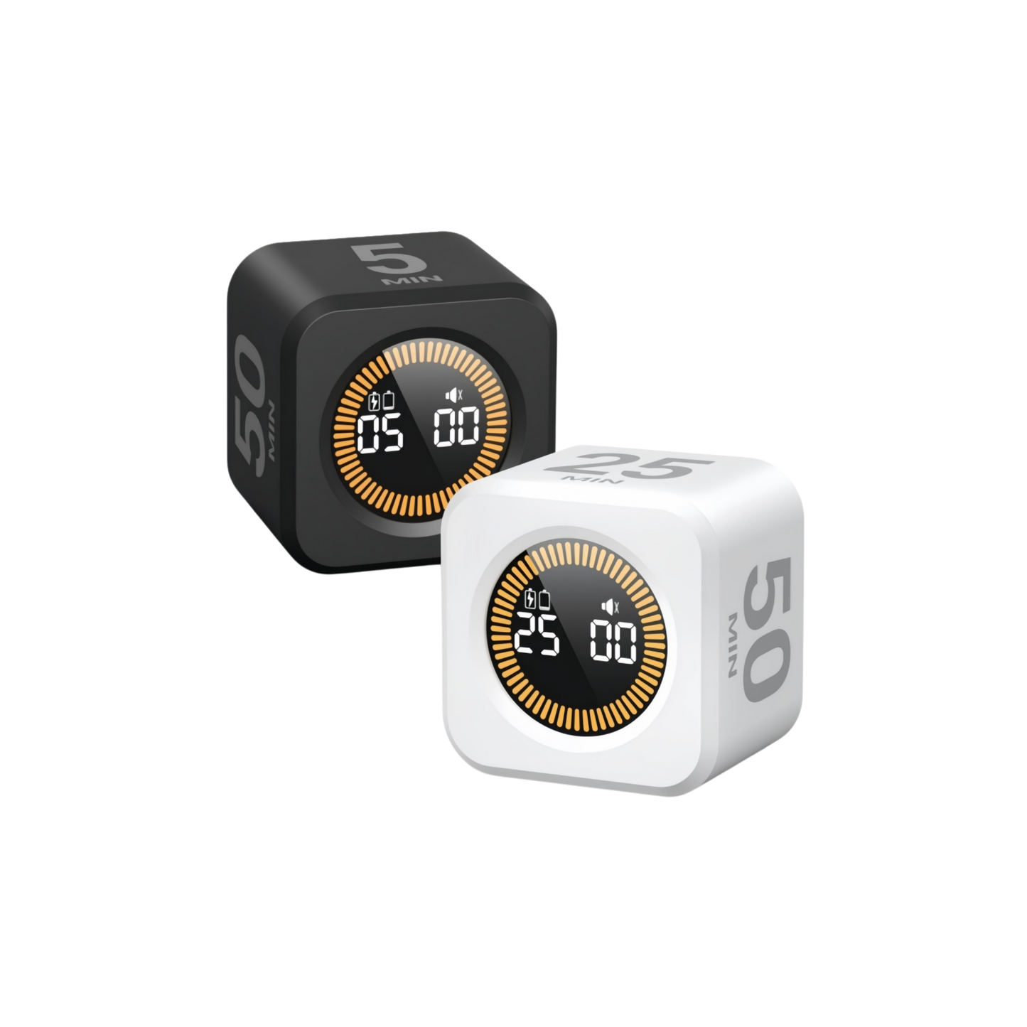 Square Gravity Cube Timer | Dual Display Visual Anchor - FocusFlow360