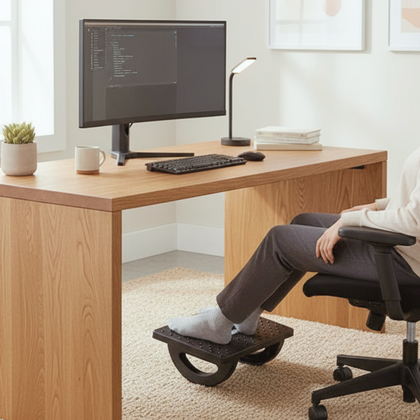 The Kinetic Anchor | Portable Ergonomic Massage Foot Rest - FocusFlow360