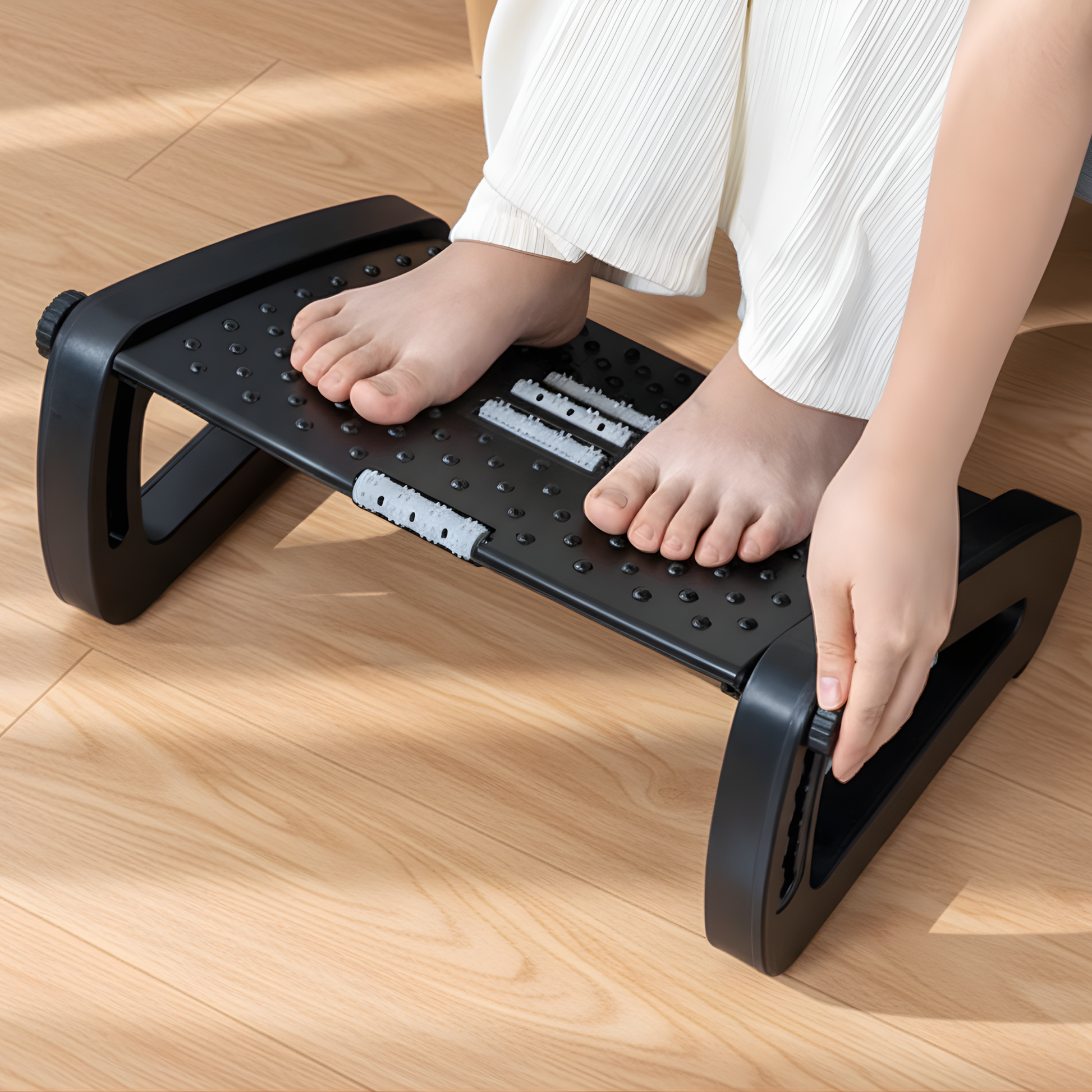 The Grounding Base | Ergonomic Height-Adjustable Foot Rest - FocusFlow360