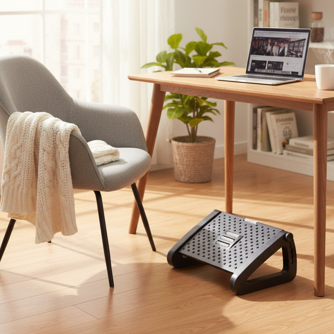 The Grounding Base | Ergonomic Height-Adjustable Foot Rest - FocusFlow360