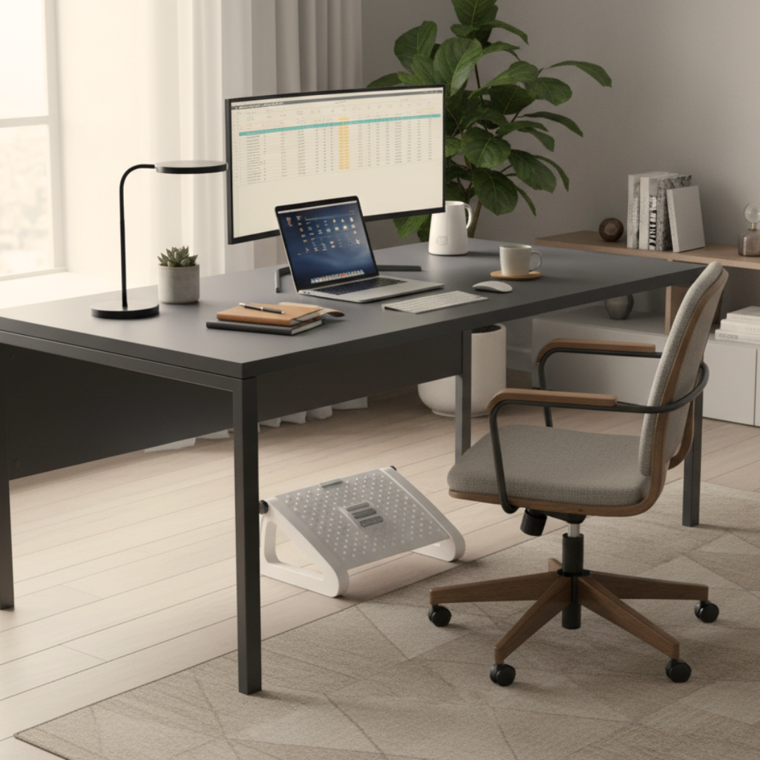 The Grounding Base | Ergonomic Height-Adjustable Foot Rest - FocusFlow360