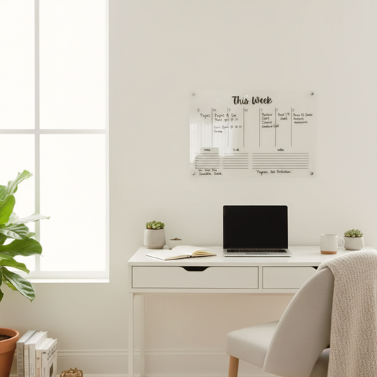 The Horizon Anchor | Acrylic Wall-Mounted Modular Planner - FocusFlow360