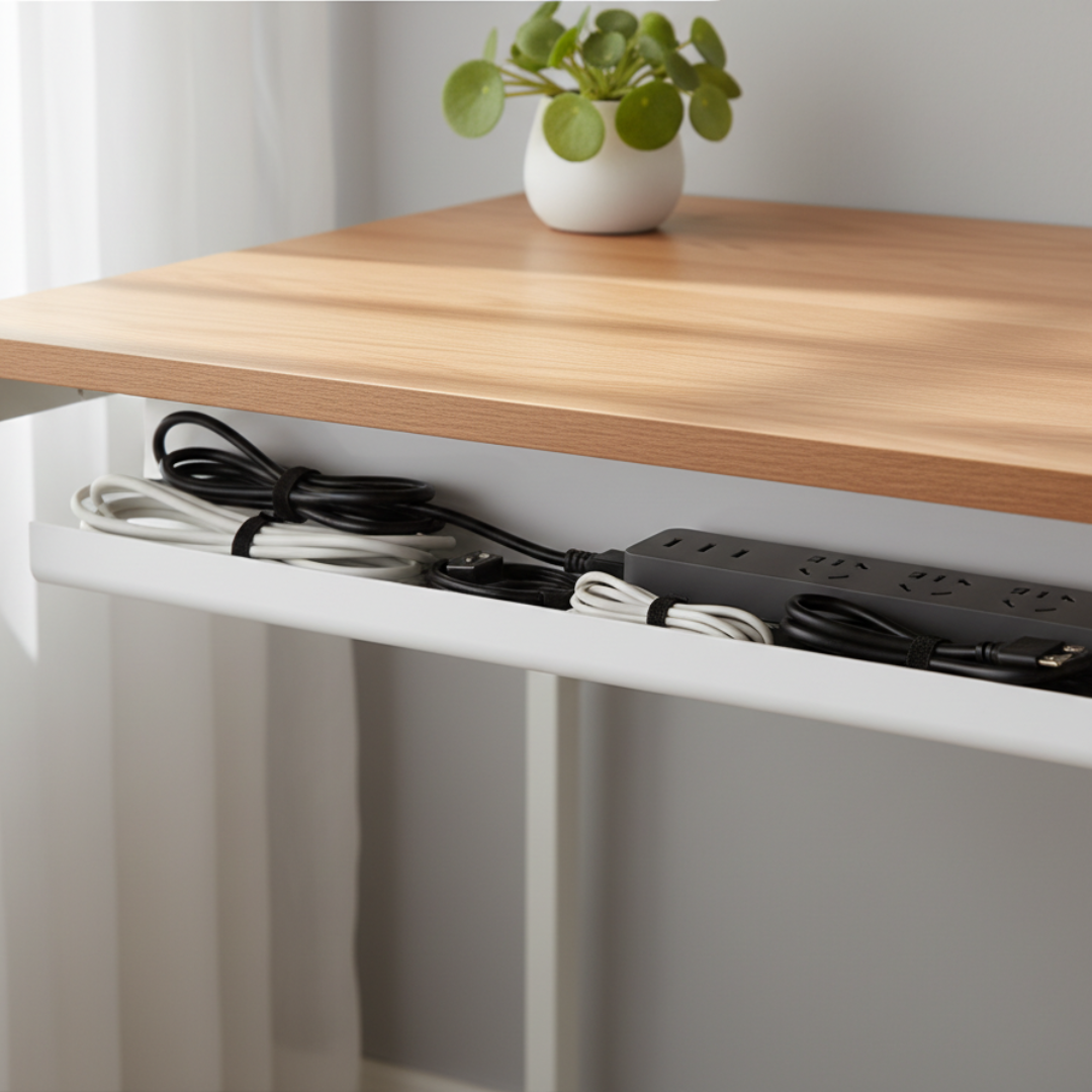 The Visual Stillness | Under-Desk Cable Management Tray - FocusFlow360