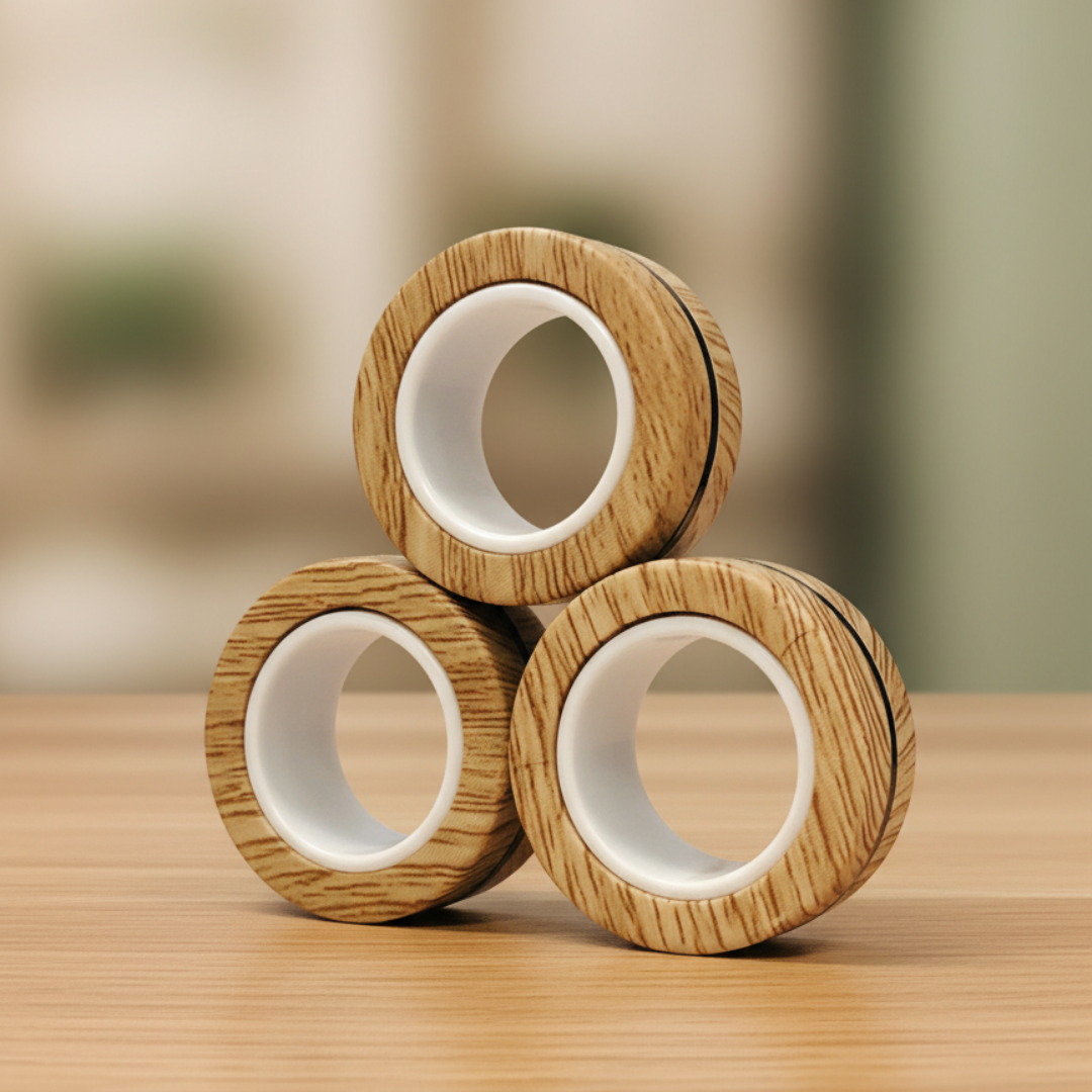 Magnetic Kinetic Rings | Professional Fidget & Sensory Anchor - FocusFlow360
