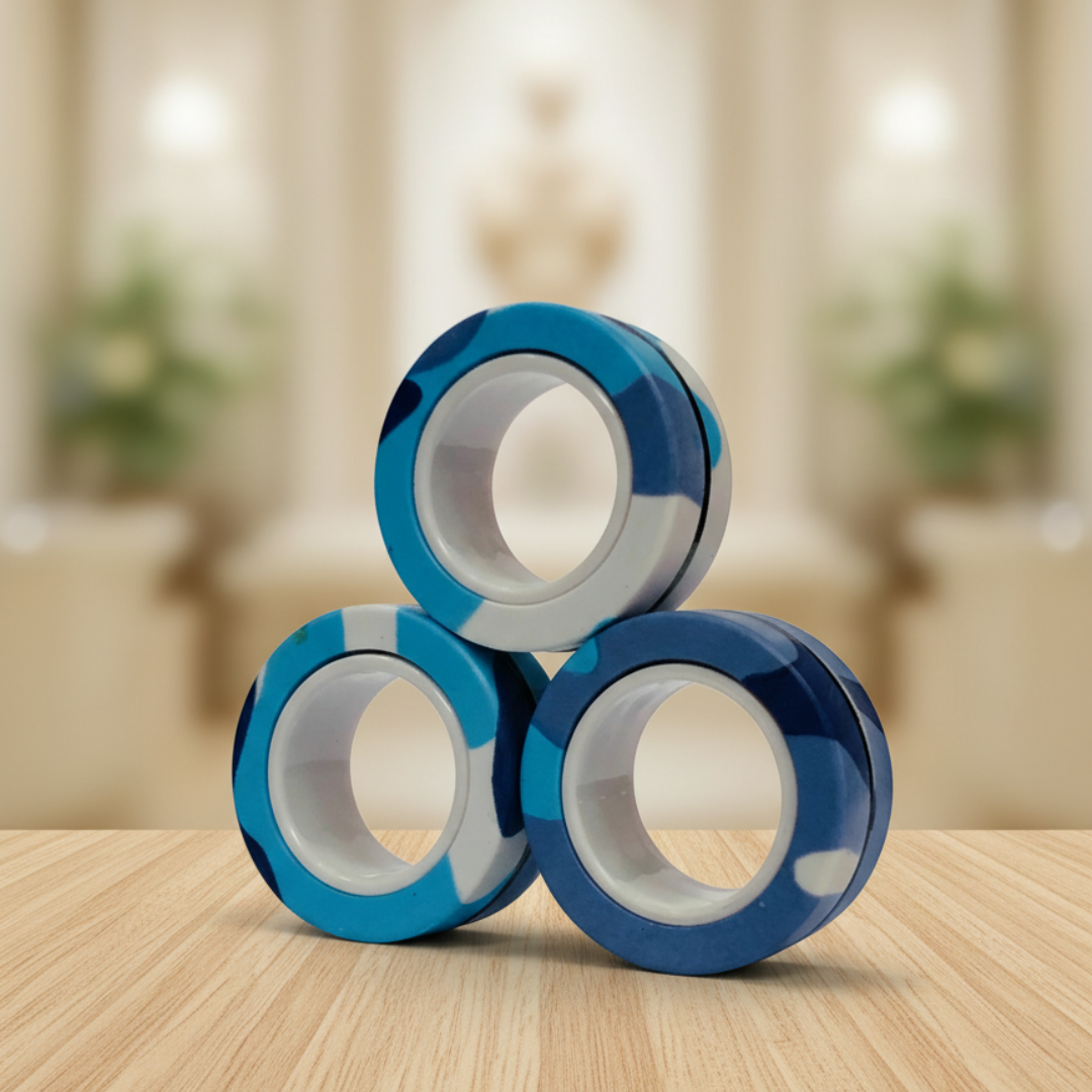 Magnetic Kinetic Rings | Professional Fidget & Sensory Anchor - FocusFlow360