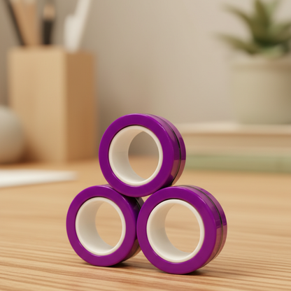 Magnetic Kinetic Rings | Professional Fidget & Sensory Anchor - FocusFlow360
