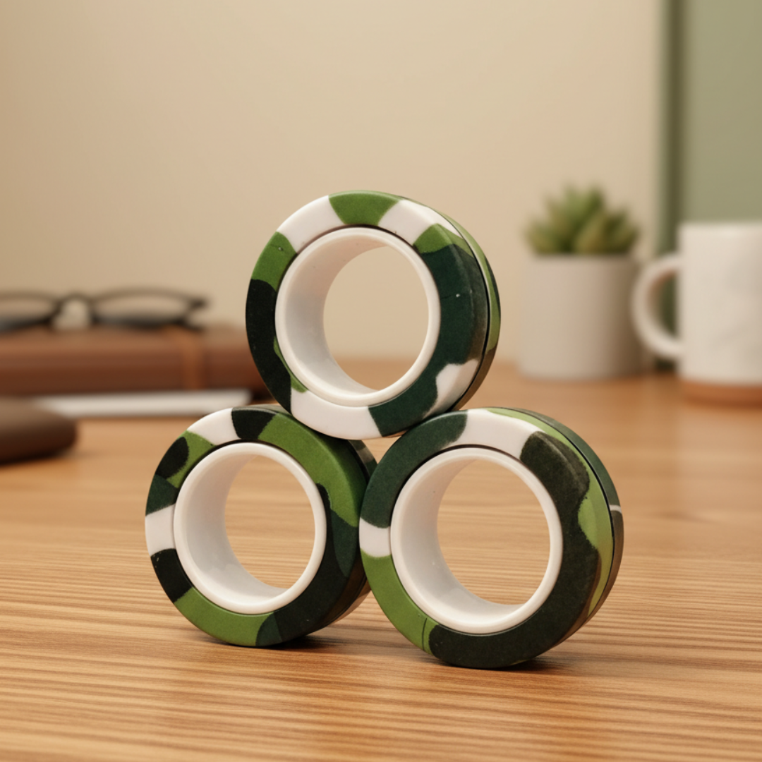 Magnetic Kinetic Rings | Professional Fidget & Sensory Anchor - FocusFlow360