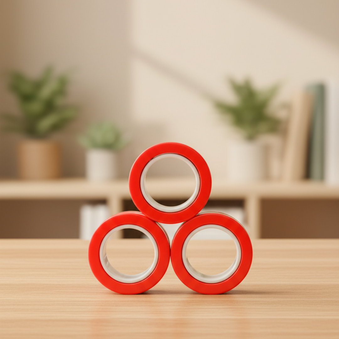 Magnetic Kinetic Rings | Professional Fidget & Sensory Anchor - FocusFlow360