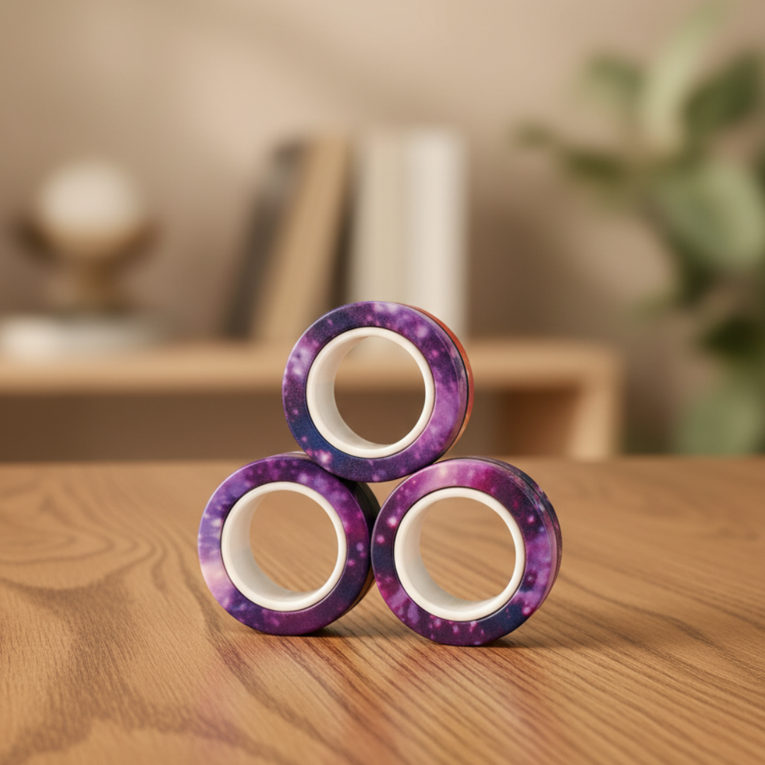 Magnetic Kinetic Rings | Professional Fidget & Sensory Anchor - FocusFlow360