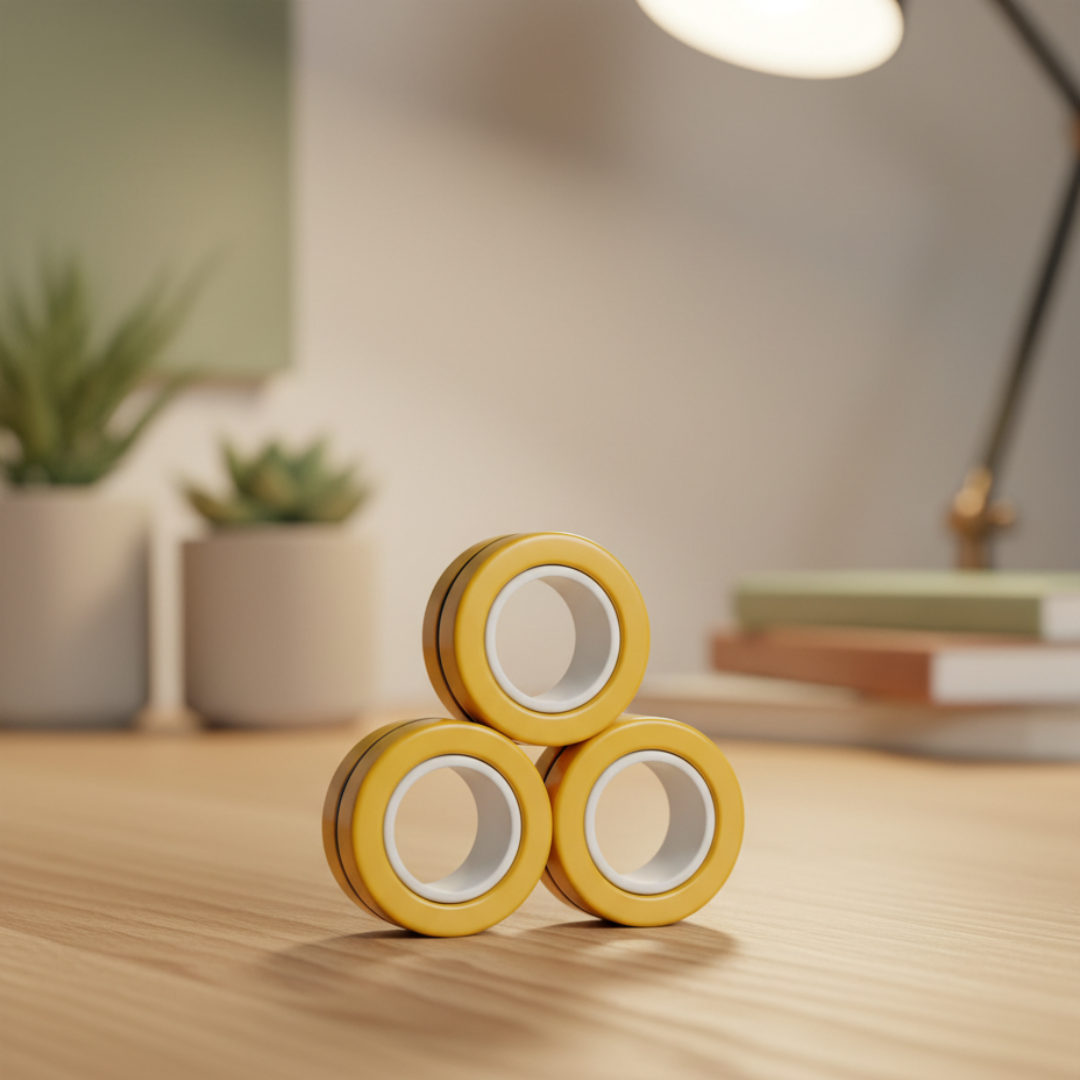 Magnetic Kinetic Rings | Professional Fidget & Sensory Anchor - FocusFlow360