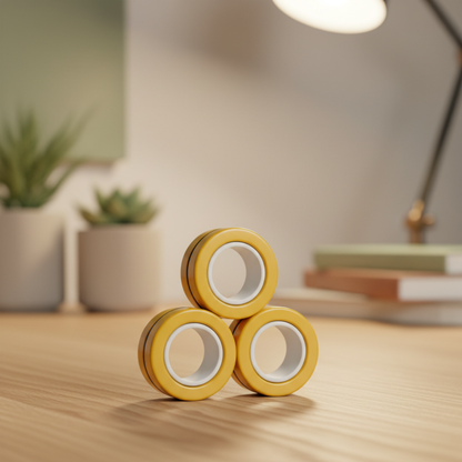 Magnetic Kinetic Rings | Professional Fidget & Sensory Anchor - FocusFlow360