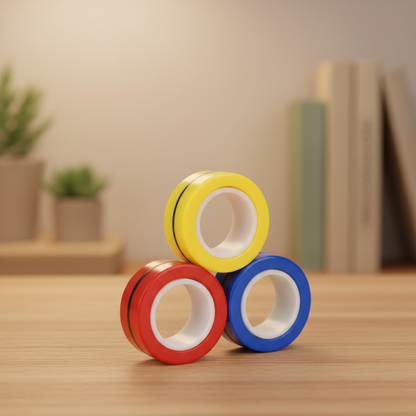 Magnetic Kinetic Rings | Professional Fidget & Sensory Anchor - FocusFlow360