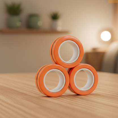 Magnetic Kinetic Rings | Professional Fidget & Sensory Anchor - FocusFlow360
