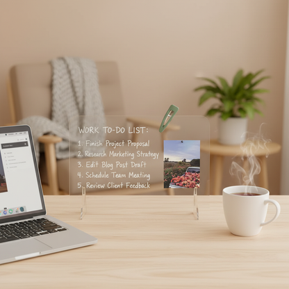 The Pocket Horizon | Acrylic Desktop Memo Board - FocusFlow360