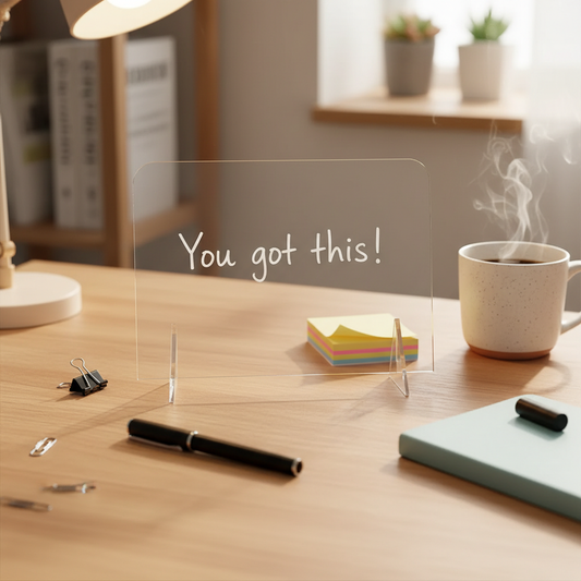 The Pocket Horizon | Acrylic Desktop Memo Board - FocusFlow360